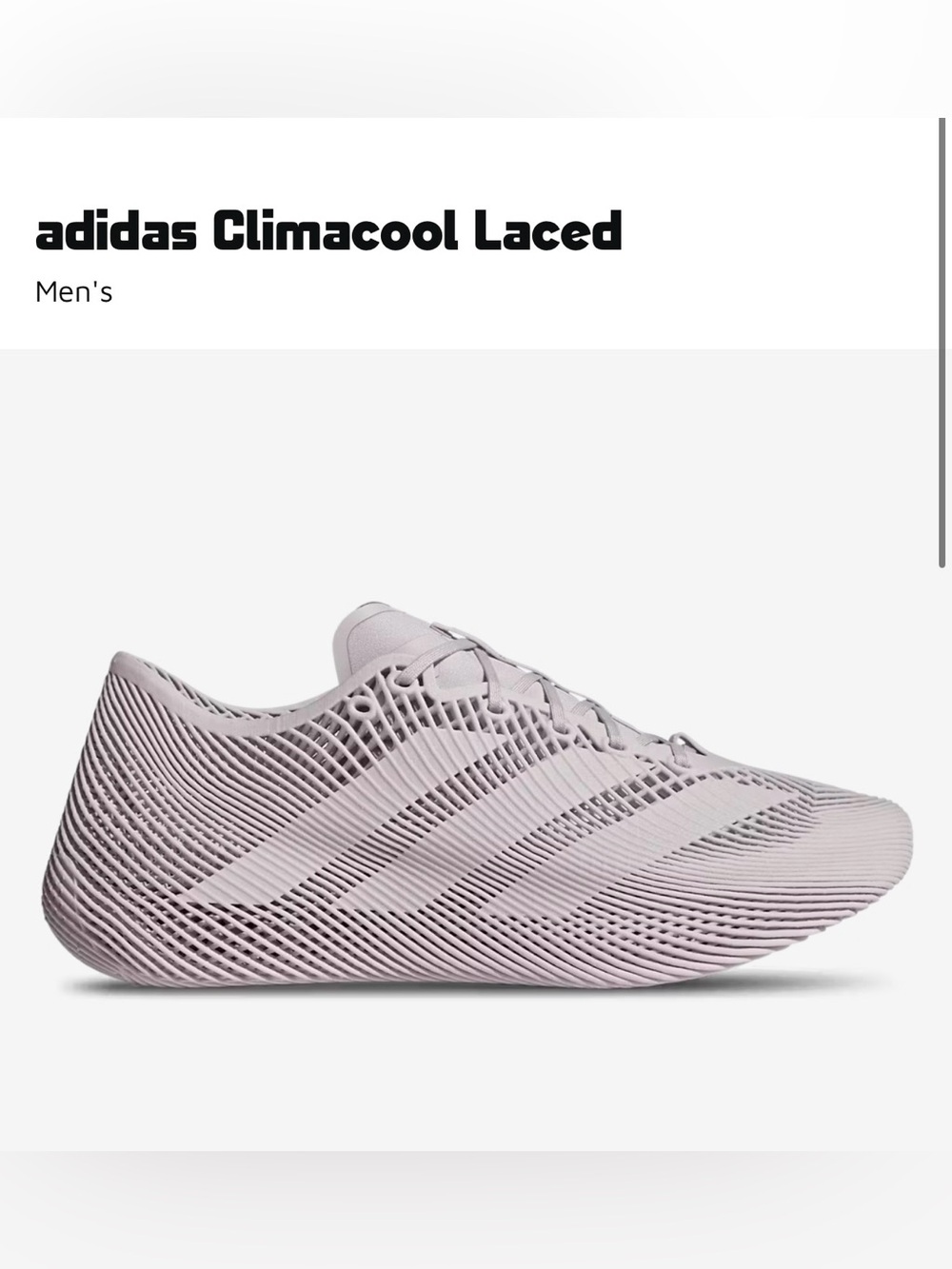 NWT Unisex Adidas ClimaCool laced shoes